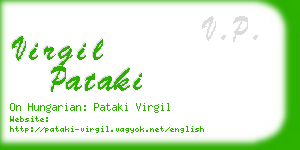 virgil pataki business card